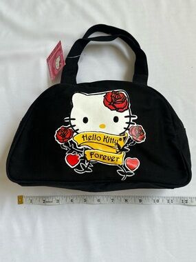 NWT Hello Kitty Black Bag Red Rose